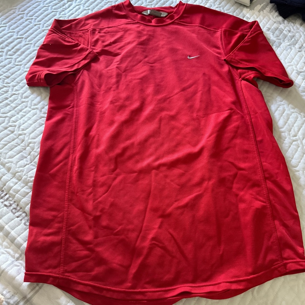 Nike Men's Red Athletic Shirt